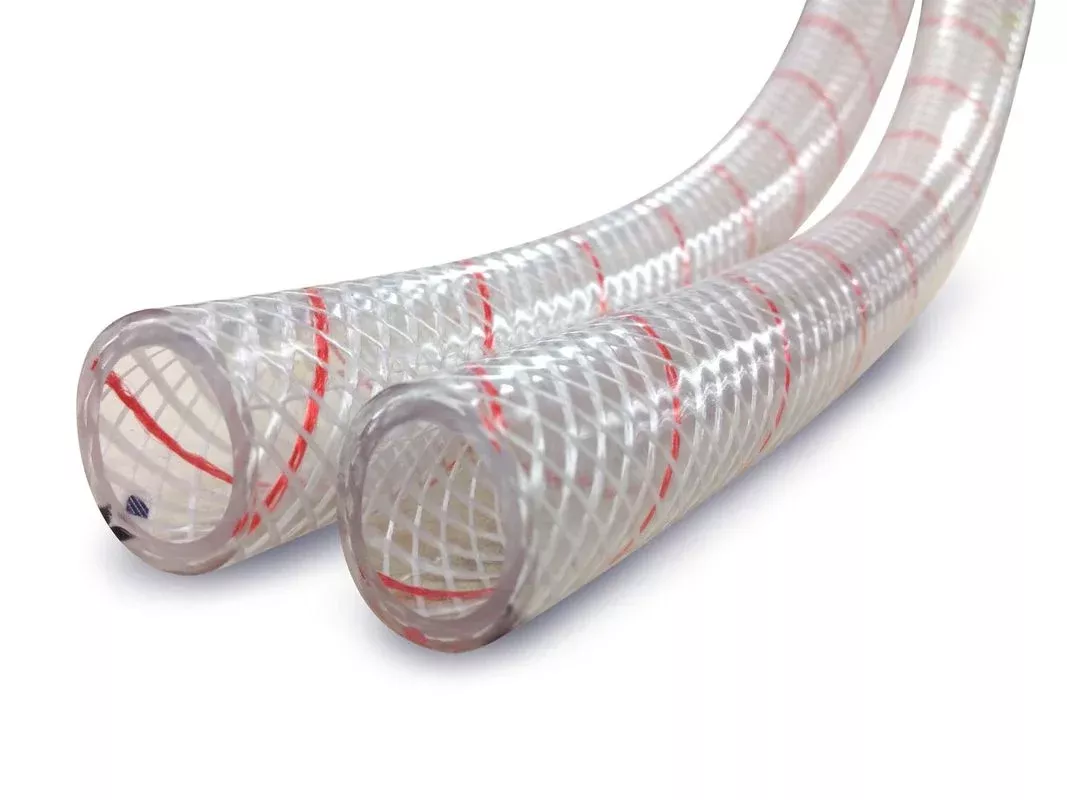 1/2′ CLR REINF PVC W/RED TRACER 50′
