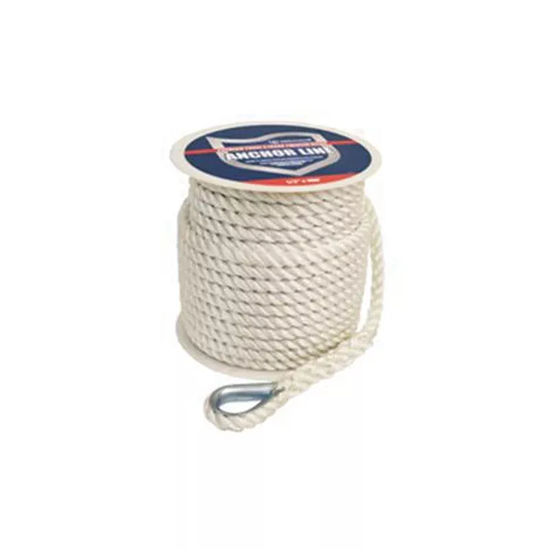 1/2X100 ANCHOR LINE WHT
