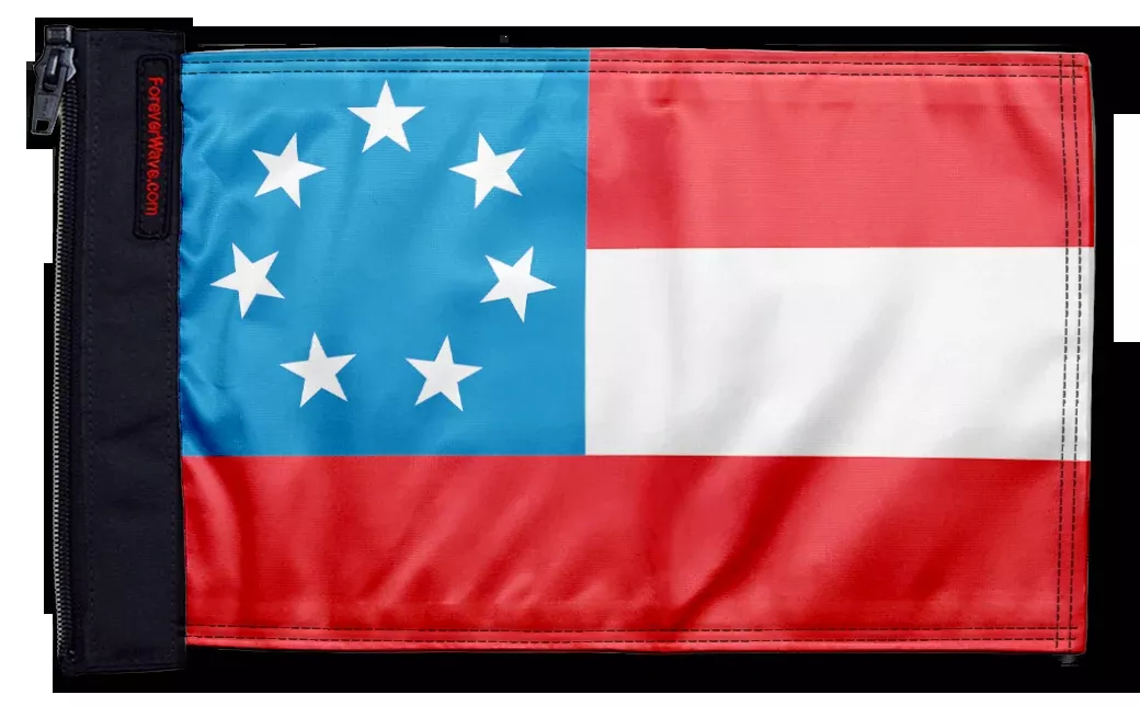 1st Confederate 7 Star 12"x18" Forever Wave Flag for Jeep Wrangler JLU 4-Door 2018-Present