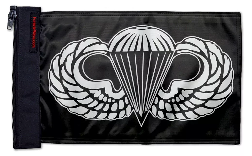 Airborne 12"x18" Forever Wave Flag for Jeep Wrangler CJ-7 and CJ-8 1976-1986