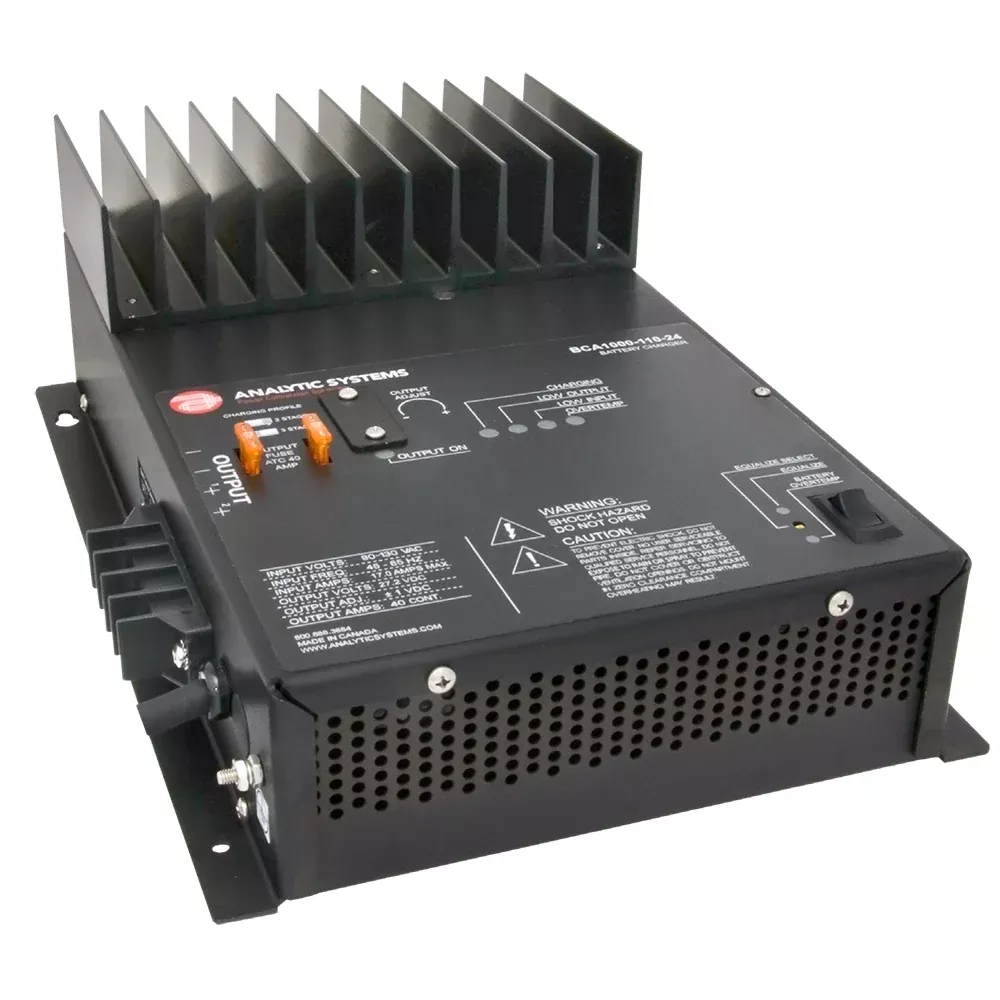 Analytic Systems AC Charger 2-Bank 30A 32V Out /110V In w /Digital Volt /Amp Meter [BCA1000V-110-32]