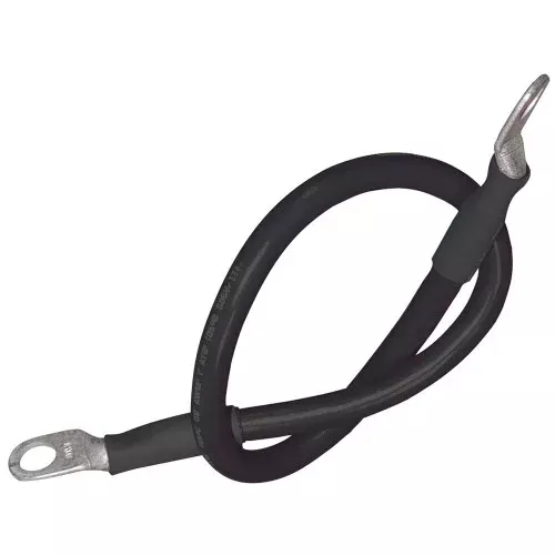 Ancor Battery Cable Assembly, 4 AWG (21mm²) Wire, 5/16" (7.93mm) Stud, Black - 32" (81.2cm) | 189134