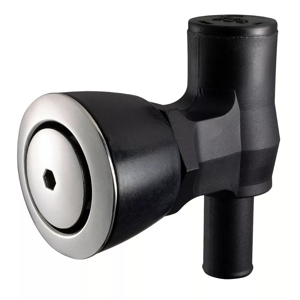 Attwood 90 P-Trap Fuel Tank Vent - Flush Mount - Black w /Stainless Steel Vent Head [1674-6]
