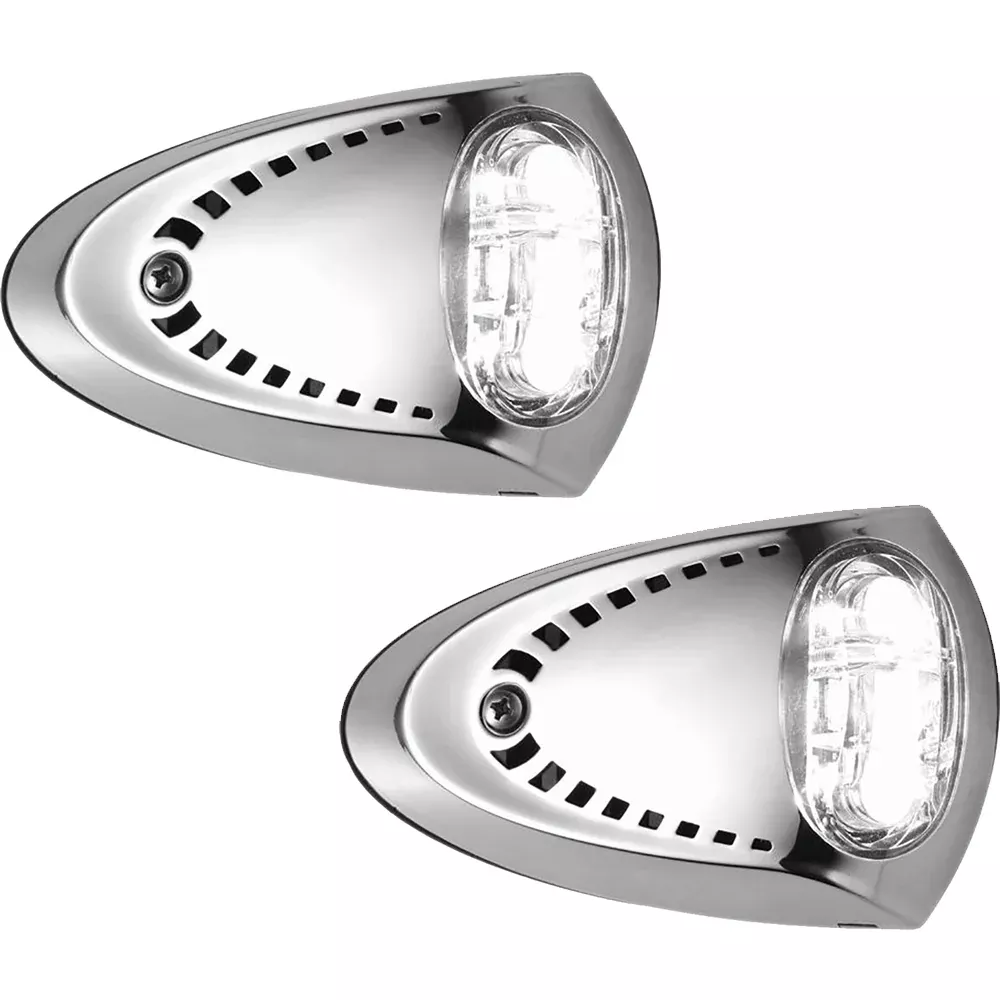 Attwood LED Docking Lights - Stainless Steel - White LED - Pair | 6522SS7