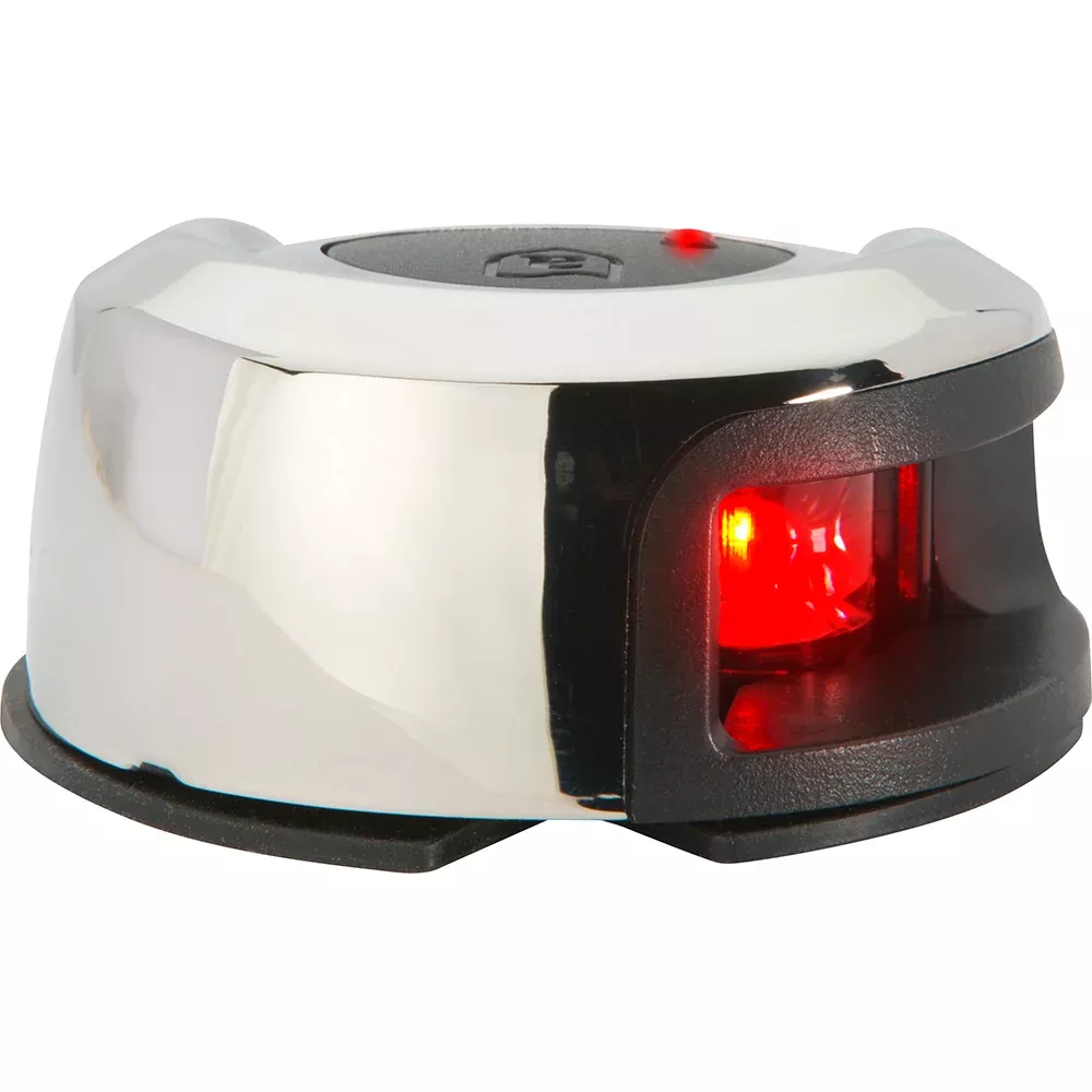 Attwood LightArmor Deck Mount Navigation Light - Stainless Steel - Port (red) - 2NM | NV2012SSR-7