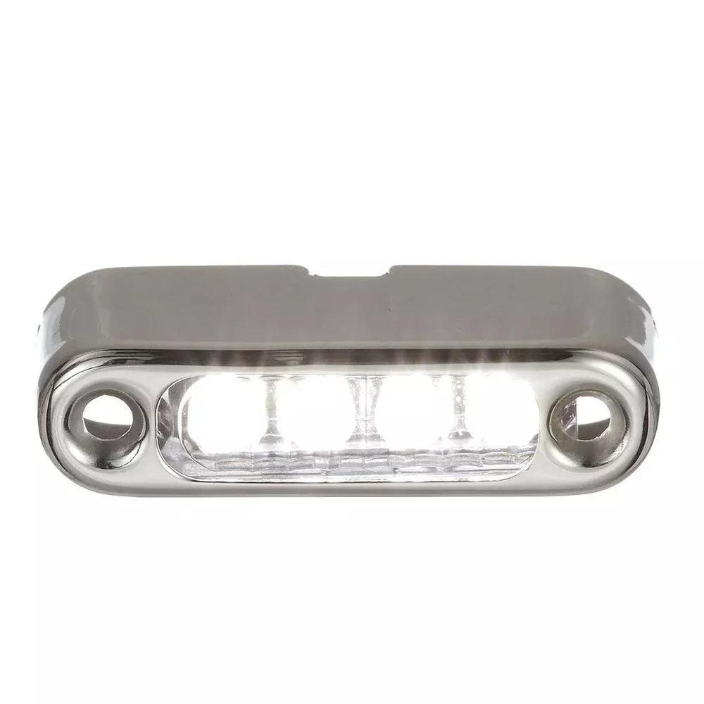 Attwood White LED Micro Light w/Stainless Steel BezelVertical Mount