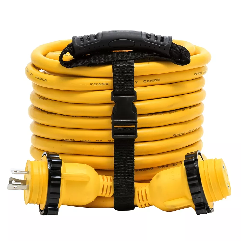 Camco 30 Amp Power Grip Marine Extension Cord - 50 M-Locking /F-Locking Adapter [55613]