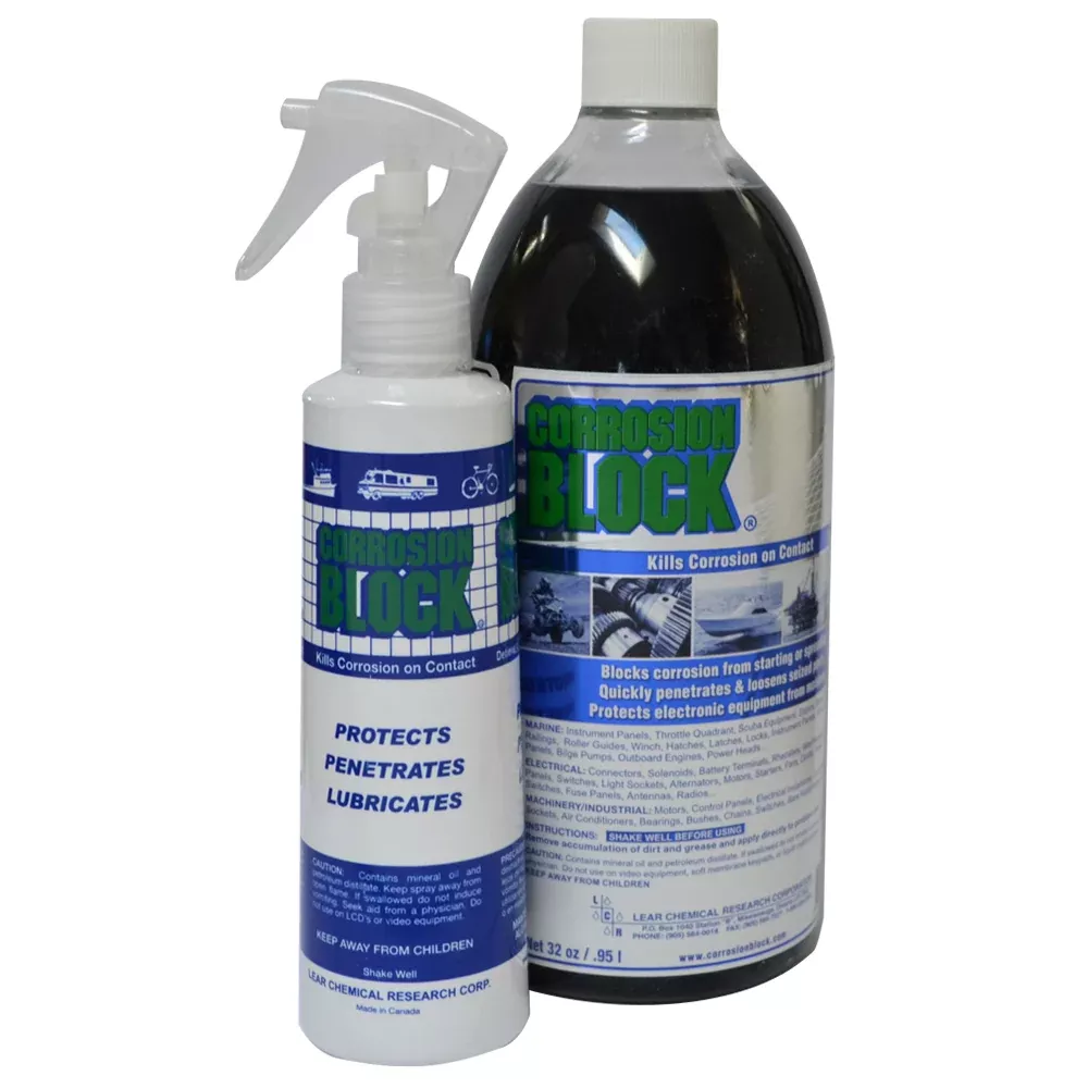 Corrosion Block 32oz Bottle w/Pump - Non-Hazmat, Non-Flammable & Non-Toxic | 20032