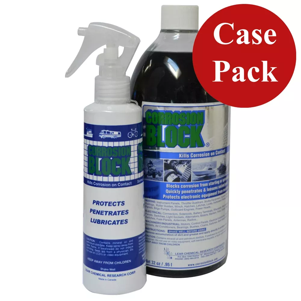 Corrosion Block 32oz Bottle with Pump - Non-Hazmat, Non-Flammable & Non-Toxic *Case of 4* | 20032CASE