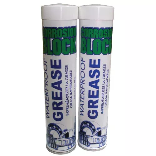 Corrosion Block High Performance Waterproof Grease - (2)2oz Tube - Non-Hazmat, Non-Flammable & Non-Toxic *Case of 6* | 25003CASE