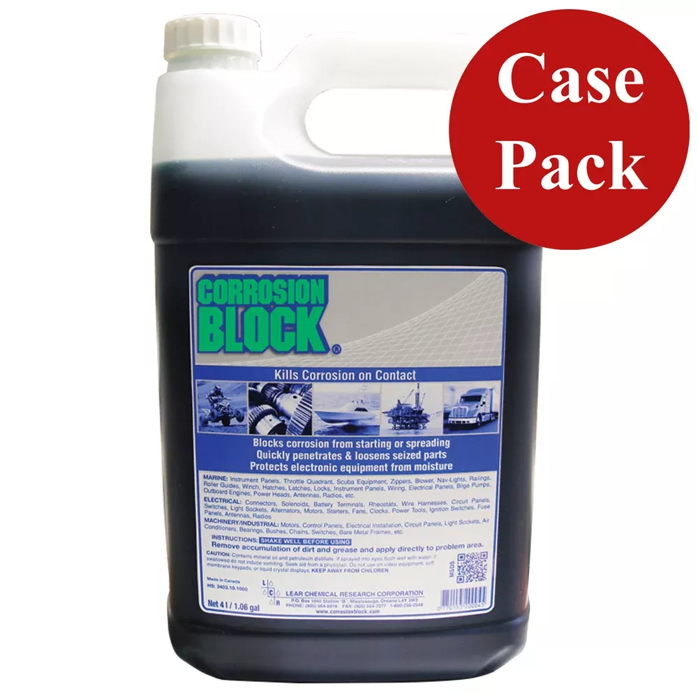 Corrosion Block Liquid 4-Liter Refill - Non-Hazmat, Non-Flammable & Non-Toxic *Case of 4* | 20004CASE
