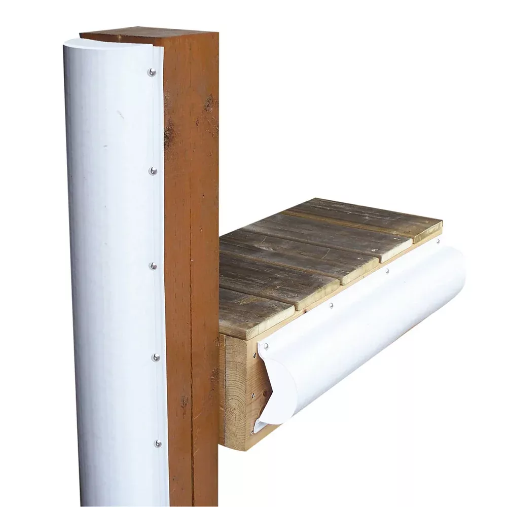 Dock Edge Piling Bumper - One End Capped - 6' - White | 1020-F