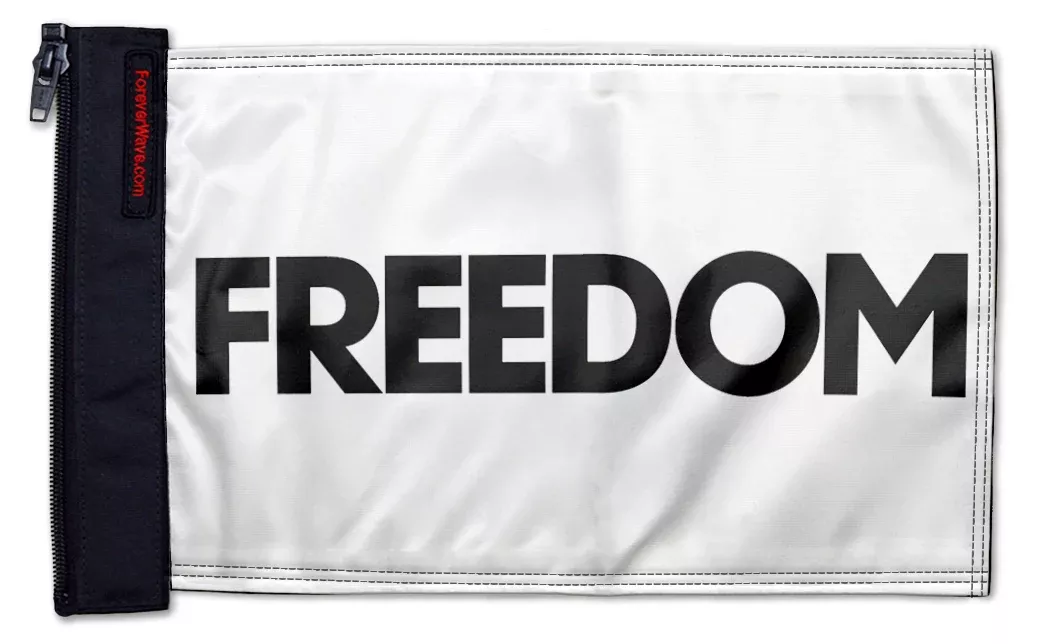 Freedom 12"x18" Forever Wave Flag for Jeep Wrangler YJ 1986-1995
