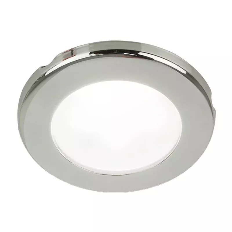 Hella Marine EuroLED 75 3" Round Screw Mount Down Light - White LED - Stainless Steel Rim - 24V | 958110121