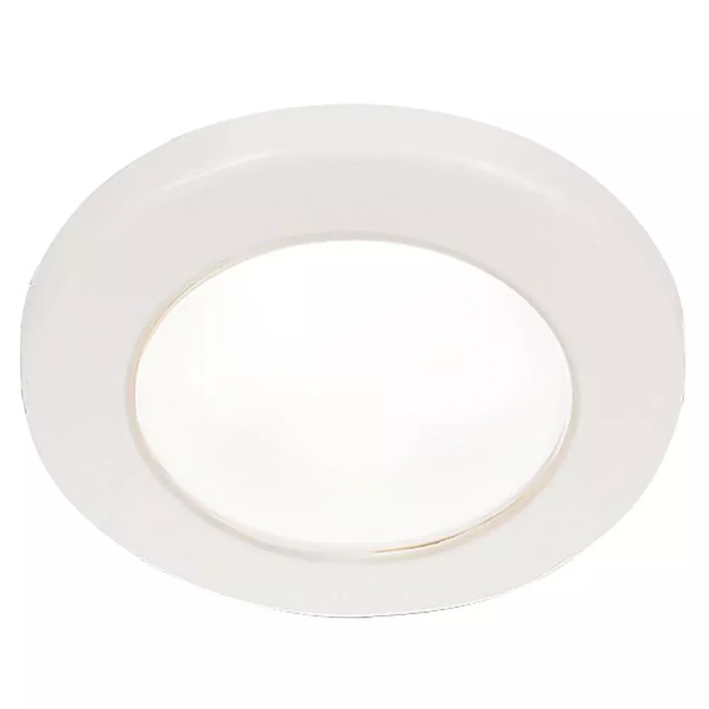 Hella Marine EuroLED 75 3" Round Screw Mount Down Light - White LED - White Plastic Rim - 24V | 958110111