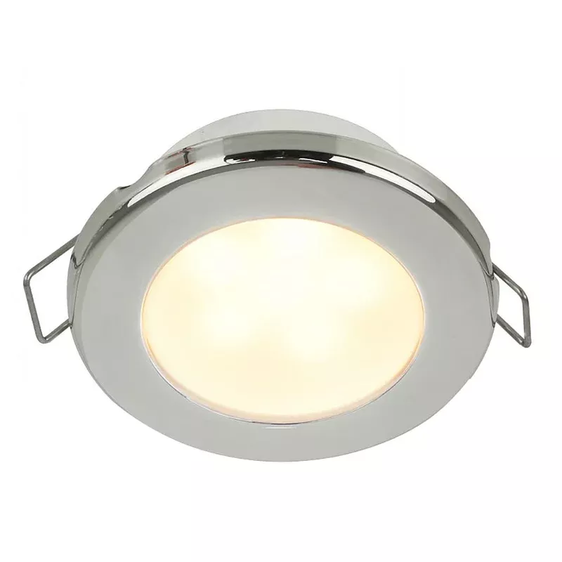 Hella Marine EuroLED 75 3" Round Spring Mount Down Light - Warm White LED - Stainless Steel Rim - 12V | 958109521