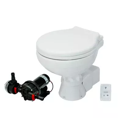 Johnson Pump AquaT Toilet Silent Electric Compact - 12V w /Pump [80-47231-01]