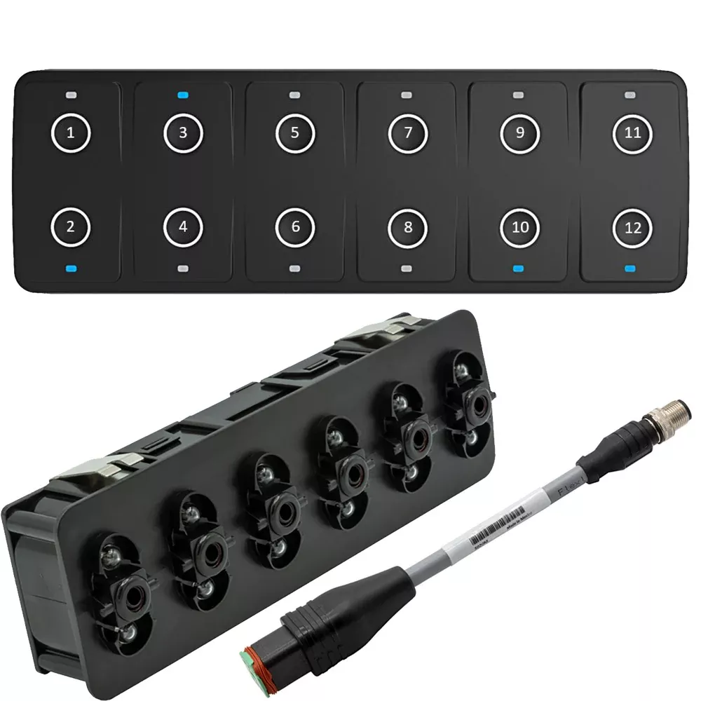 Maretron CKM12 Keypad w/CKM to NMEA 2000 Adapter Cable - 0.2M (Horizontal Orientation)