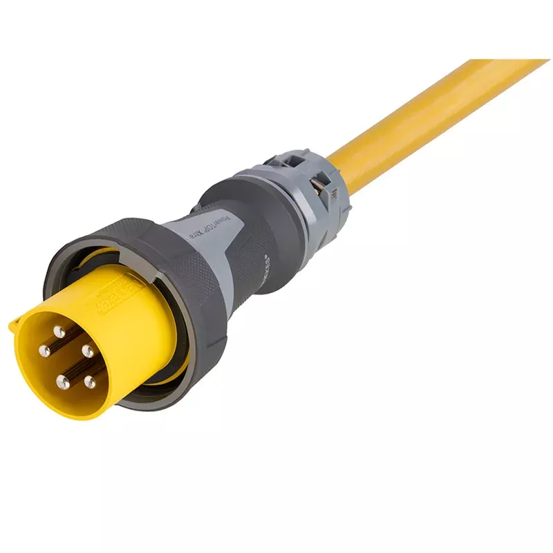 Marinco 100 Amp 120/208V 4-Pole, 5-Wire Shore Power Cable - No Neutral Wire - One-Ended Male Only Cord - Blunt Cut - 125' | CW125IT5