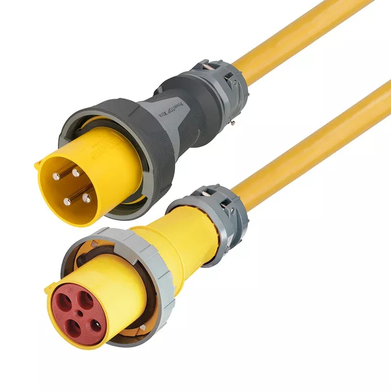 Marinco 100 Amp 125/250V 3-Pole, 4-Wire Cordset - No Neutral Wire - Plug & Connector - 75' | CS75IT4