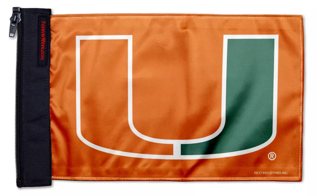 Miami University 11"x17" Forever Wave Flag for Jeep Wrangler YJ 1986-1995