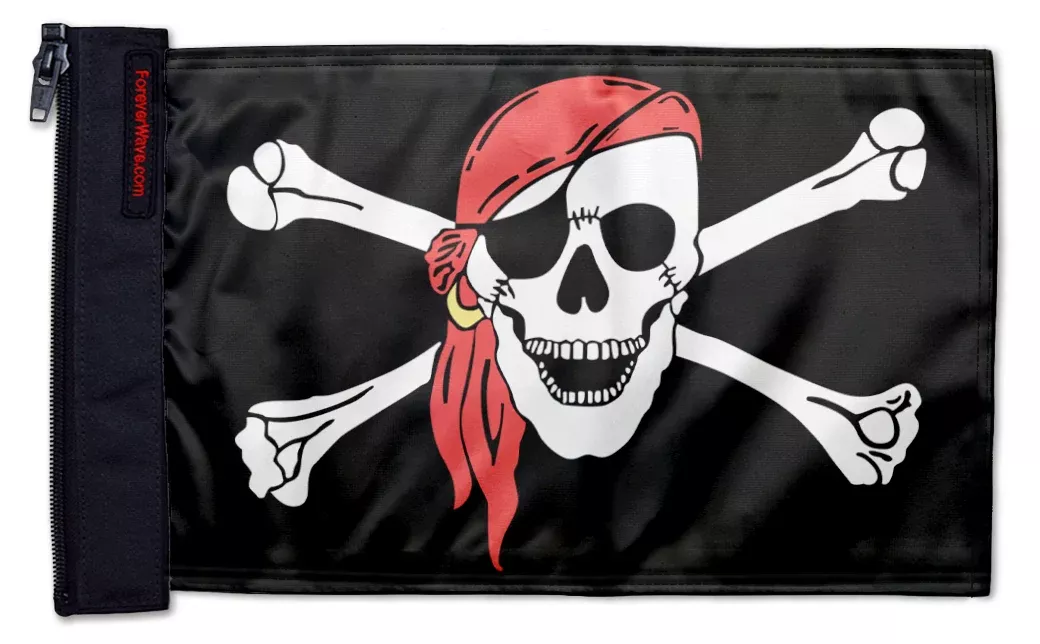 One Eyed Jack 12"x18" Forever Wave Flag for Jeep Wrangler CJ-7 and CJ-8 1976-1986