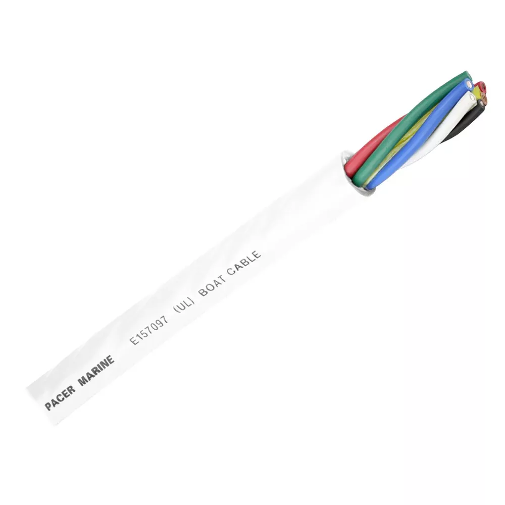 Pacer Round 6 Conductor Cable - 250 - 16 /6 AWG - Black, Brown, Red, Green, BlueWhite[WR16 /6-250]