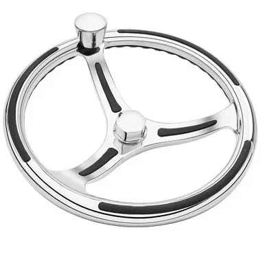 Schmitt Marine Primus Model 740 - 13.5" Wheel w/KnobFinger Grip - 3/4" Tapered Shaft w/Faux Nut - 1/2"3/4" Adapters