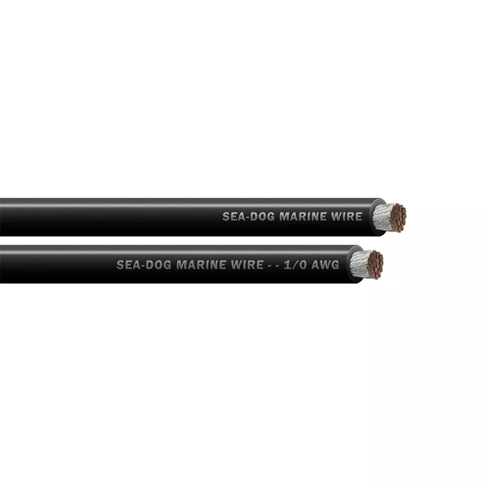 Sea-Dog 1/0 AWG Black Battery Cable - 25' [8011010]