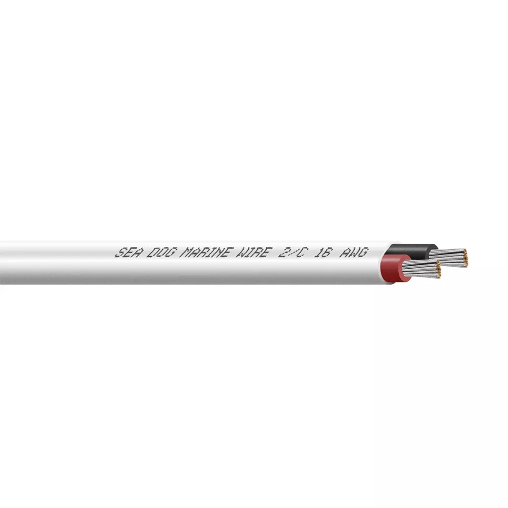 Sea-Dog 18/2 AWG Flat Duplex Wire - Red/Black - 100' [8018202]
