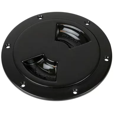 Sea-Dog Quarter-Turn Smooth Deck Plate w /Internal Collar - Black - 8