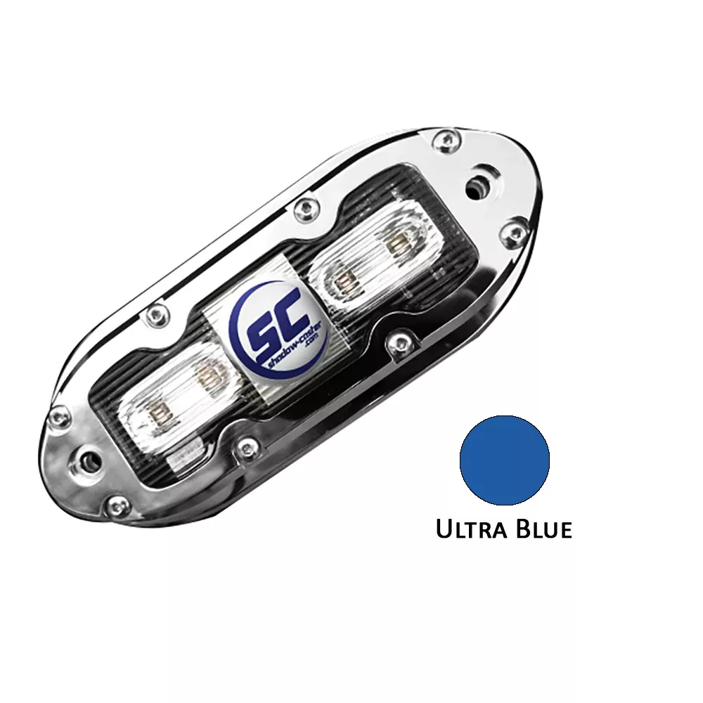 Shadow-Caster SCM-4 LED Underwater Light w/20' Cable - 316 SS Housing - Ultra Blue [SCM-4-UB-20]