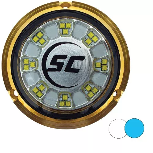 Shadow-Caster SCR-24 Bronze Underwater Light - 24 LEDs - Bimini Blue/Great White | SCR-24-BW-BZ-10
