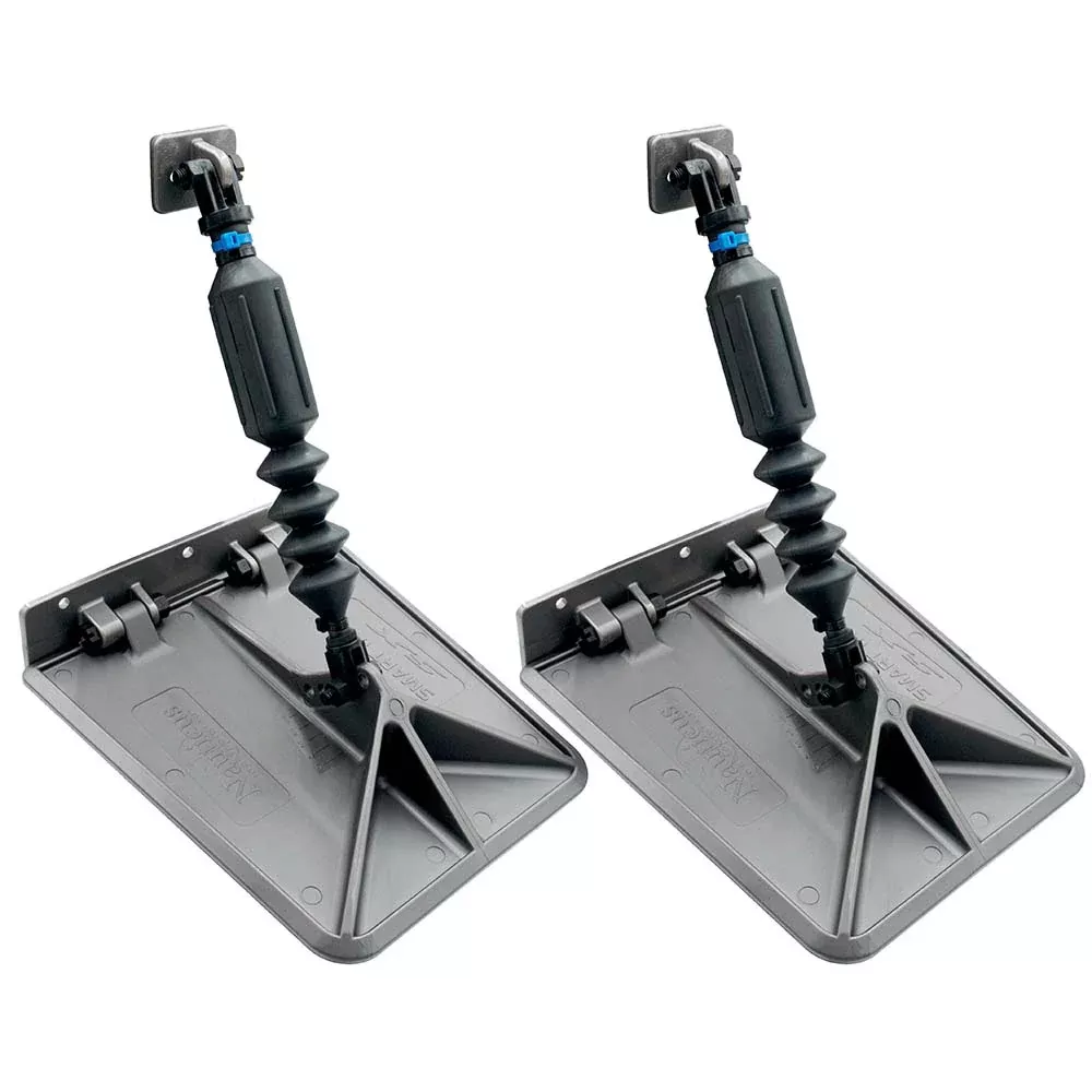 Smart Tabs SX Trim Tabs by Lectrotab 9.5" x 10" f/16'-18' Boats w/60lb Actuators - 60-150HP - Gunmetal Grey [SXG9510-60]