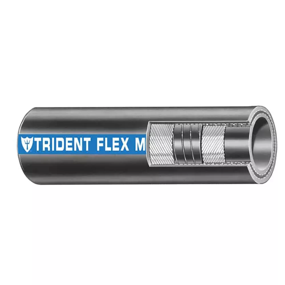 Trident Marine 1" Flex Marine Wet ExhaustWater Hose - Black - Sold by the Foot