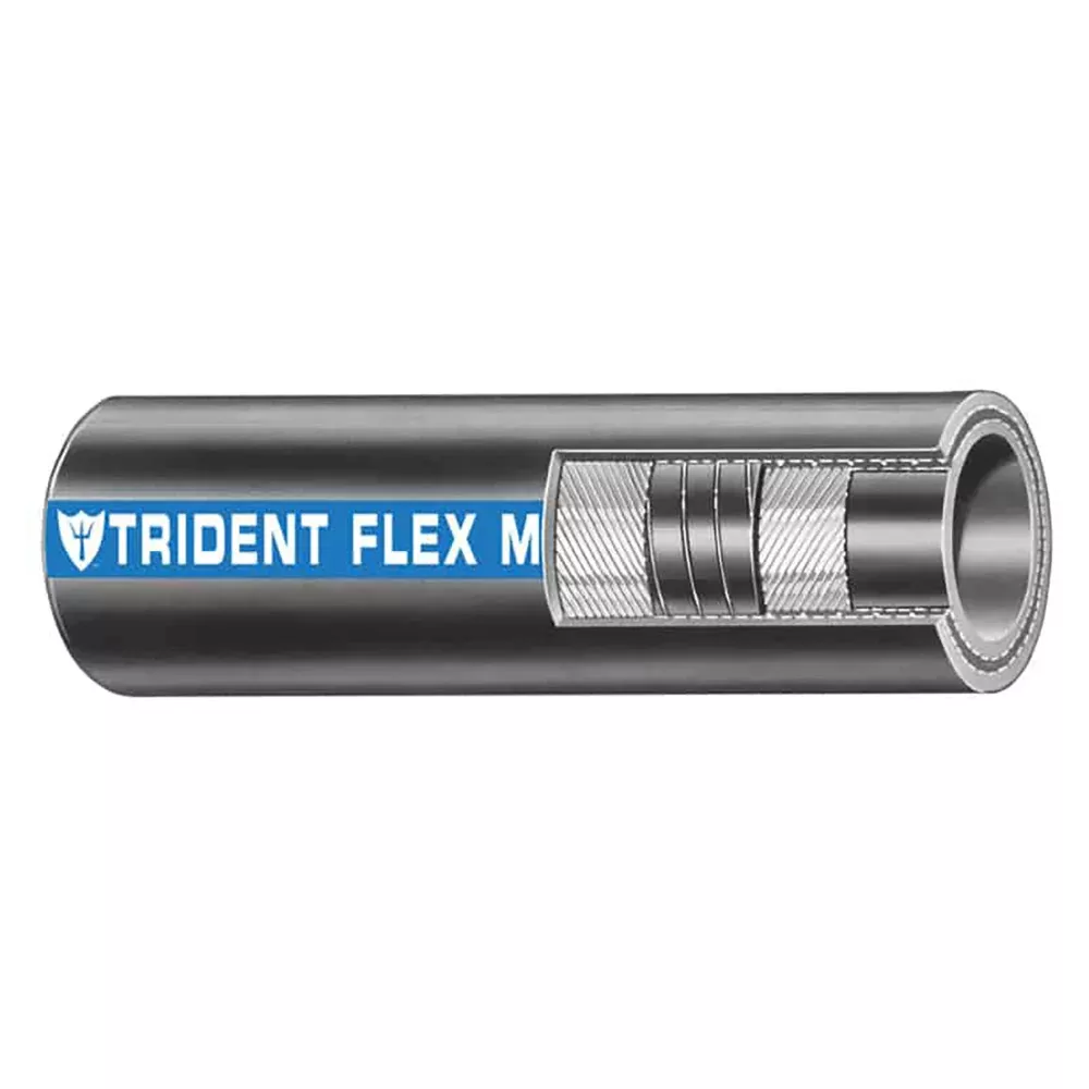 Trident Marine 3/4" x 50 Coil Flex Marine Wet ExhaustWater Hose - Black