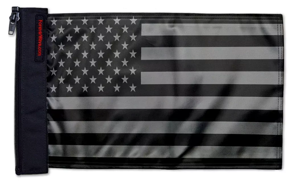 USA Subdued Tactical 12"x18" Forever Wave Flag for Jeep Wrangler JKU 4-Door 2007-2018