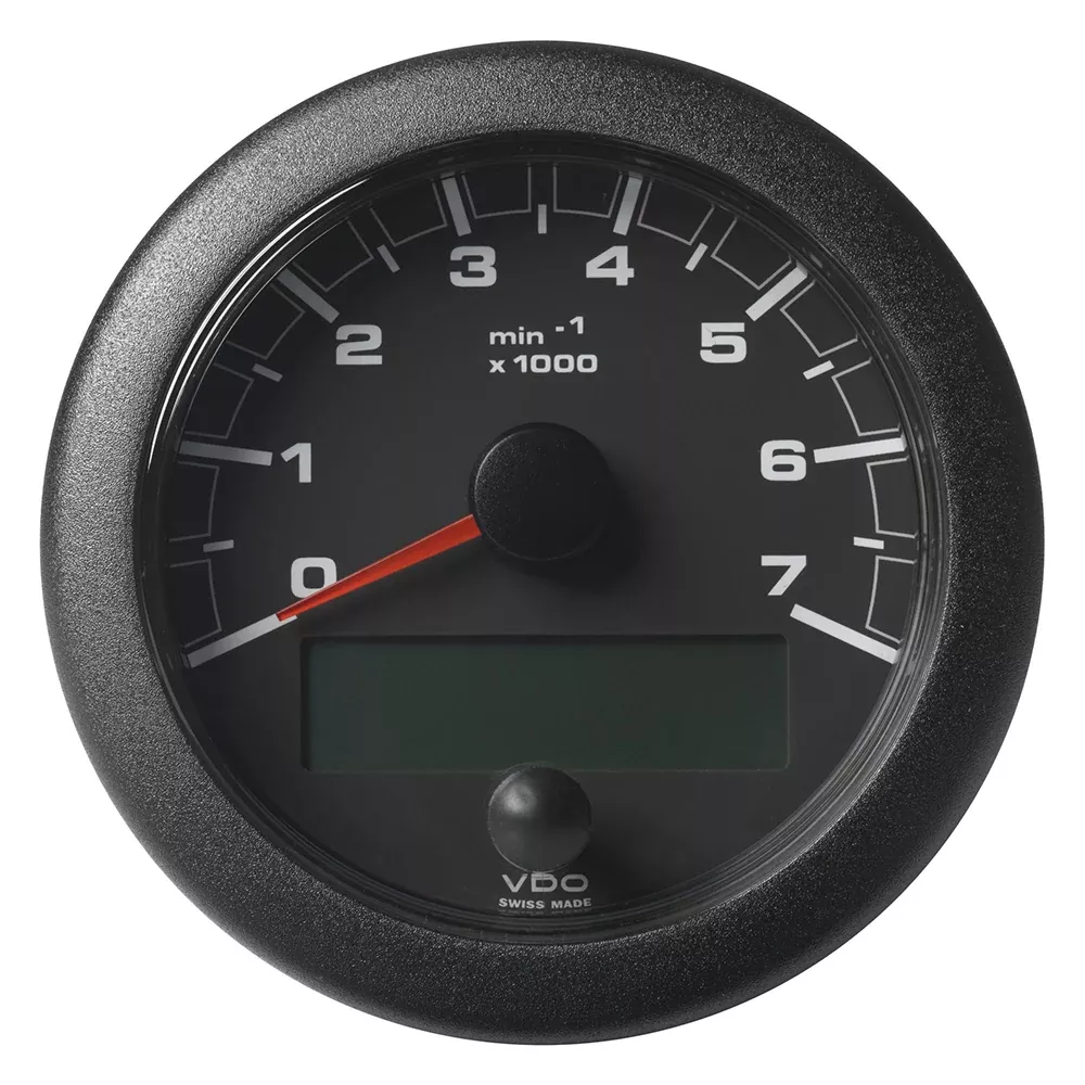 Veratron 3-3/8" (85MM) OceanLink NMEA 2000 Tachometer - 7000 RPM - Black Dial & Bezel | A2C1065810001