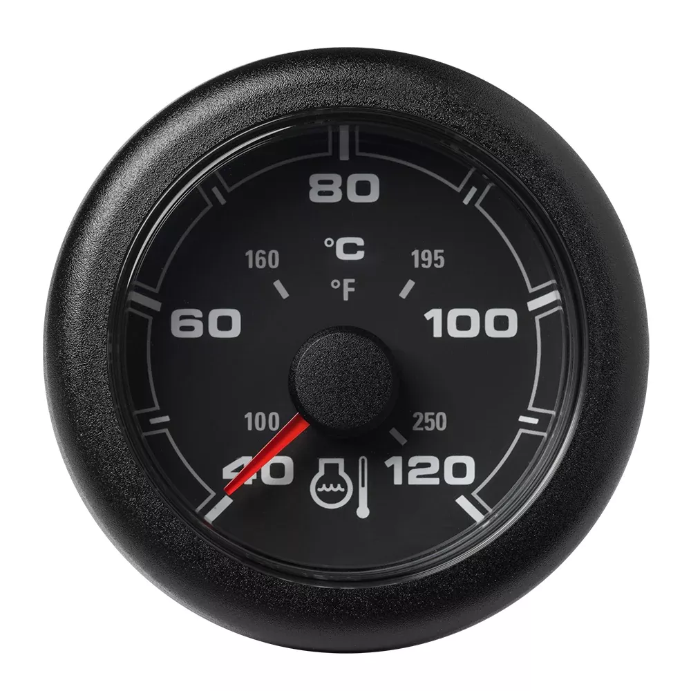 Veratron 52MM (2-1/16") OceanLink Temperature 120°C/250°F - Black Dial & Bezel | A2C1065950001