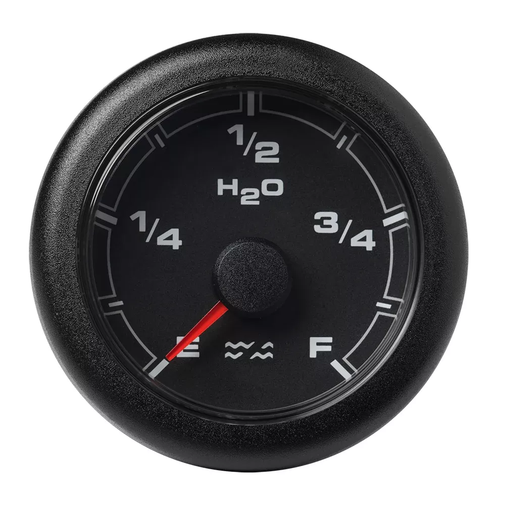Veratron 52MM (2-1/16") OceanLink Waste Water Gauge - Black Dial & Bezel | A2C1065890001