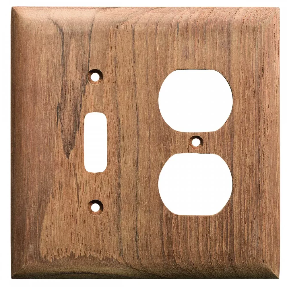 Whitecap Teak Toggle Switch/Duplex/Receptacle Cover Plate | 60178