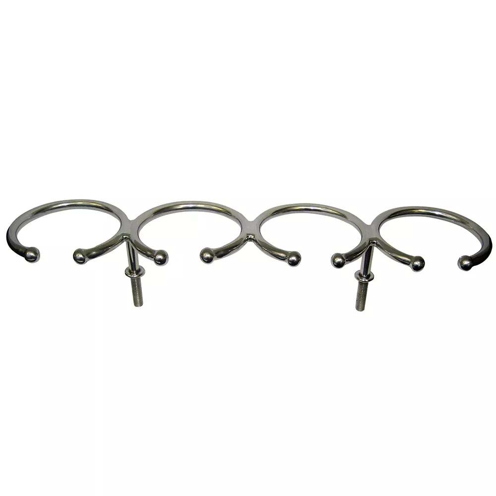 Whitecap Top Mount Ring SS Cup Holder - 4-Drink - Stud Mount | S-3515