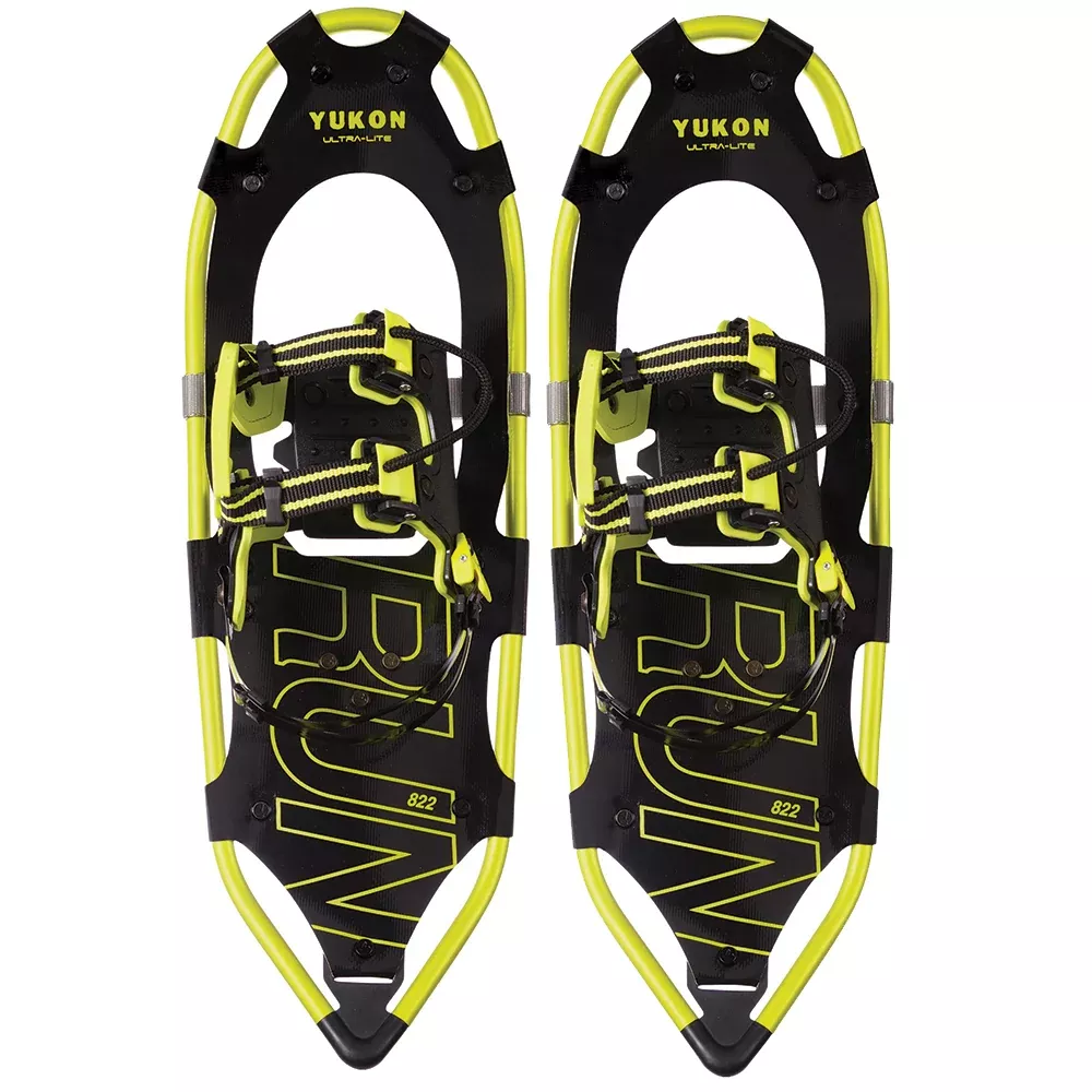 YUKON RUN Series Showshoe 8" x 22" - Black-Yellow - 225lbs Weight Capacity - Pair [80-1102]
