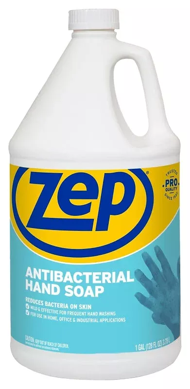 Zep R46124 Antibacterial Hand Soap, Viscous Liquid, Clean, 128 oz Bott