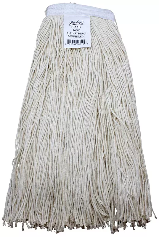Zephyr 10124 Mop Head, 24 oz Headband, Cotton, Natural