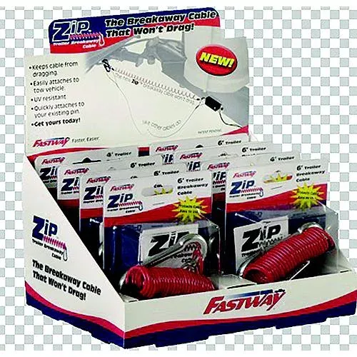 Zip Breakaway Cable & Pin Display, 8ea